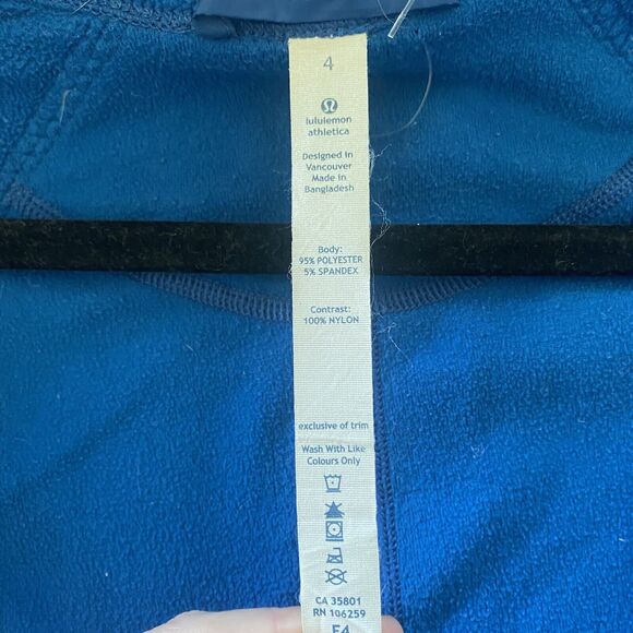 Lululemon Run Bundle Up Jacket Womens 4 Limitless Blue Running Reflective Hooded - Picture 12 of 16